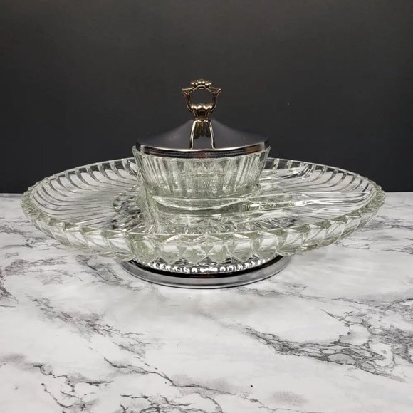 Kromex Lazy Susan Serving Set Vintage - Picture 6 of 6